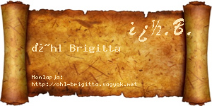Öhl Brigitta névjegykártya